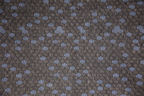 Blue hexagon hemp gray knitted air layer